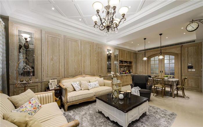法式別墅客廳設(shè)計(jì)效果圖