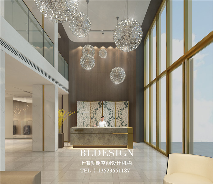 湖北荊州鑫城玫瑰酒店大堂設(shè)計(jì)概念效果圖