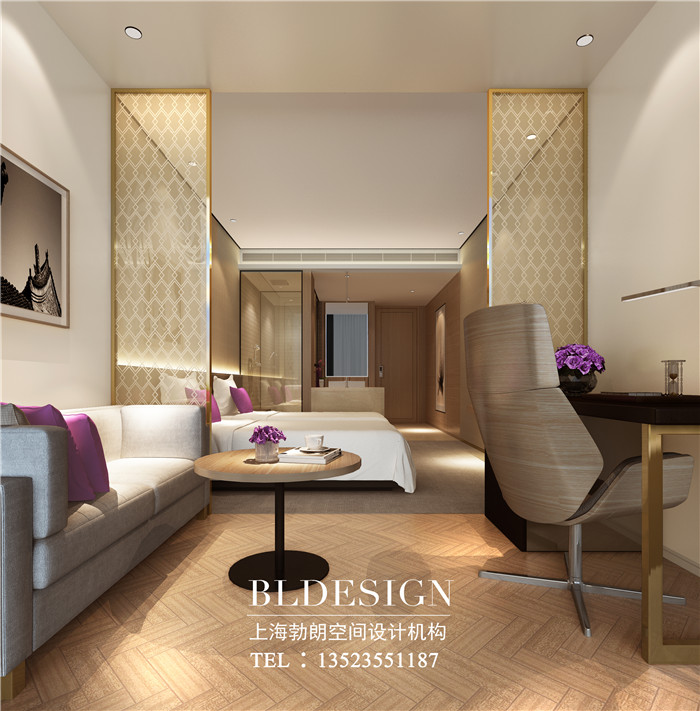 湖北荊州鑫城玫瑰酒店客房標(biāo)準(zhǔn)間設(shè)計(jì)效果圖