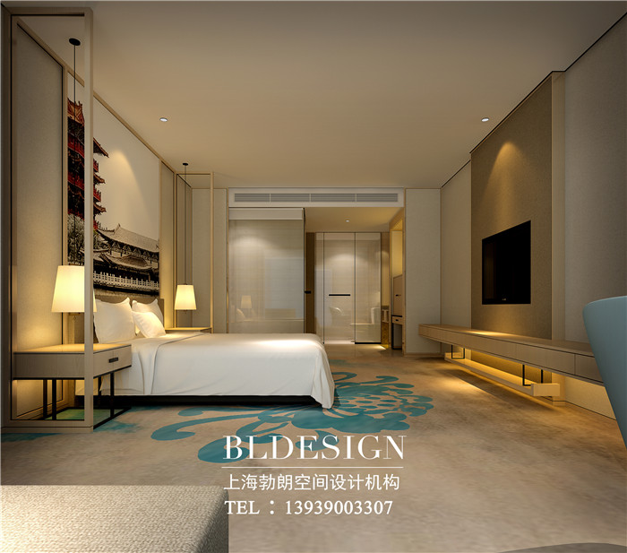 開封安石文化精品酒店大床房設(shè)計效果圖