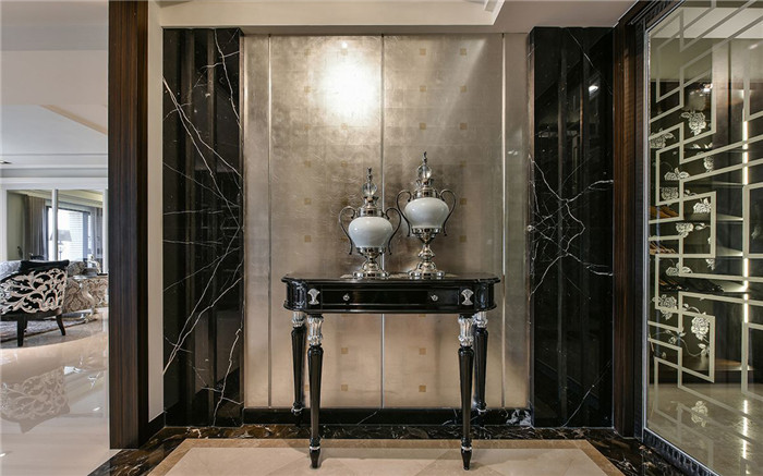 精致大器的400平古典風(fēng)別墅豪宅玄關(guān)設(shè)計