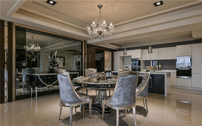 精致大器的400平古典風(fēng)別墅豪宅裝修設(shè)計案例