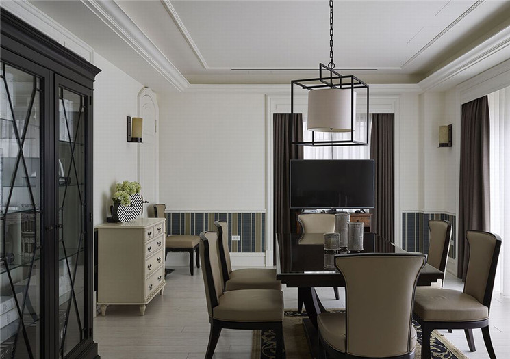 信陽大器美式別墅樣板間裝修設(shè)計案例