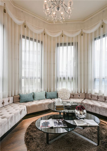 別墅樣板間休息區(qū)設計-周口古典奢華美宅樣板房裝修設計方案