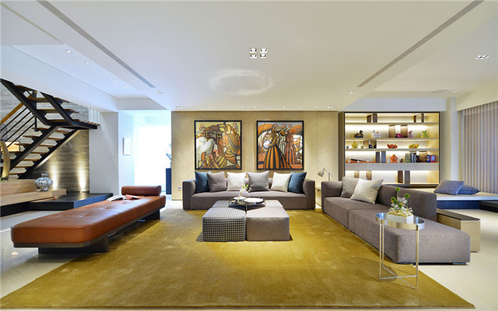 與自然融為一體的樓中樓躍層別墅裝修設計案例