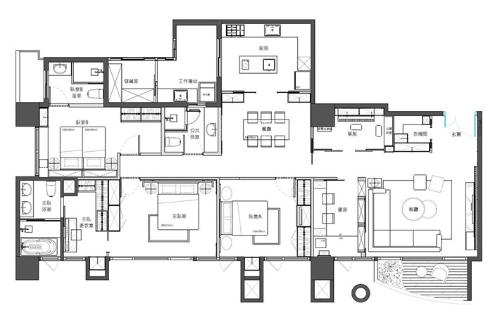 大平層別墅平面設(shè)計(jì)圖