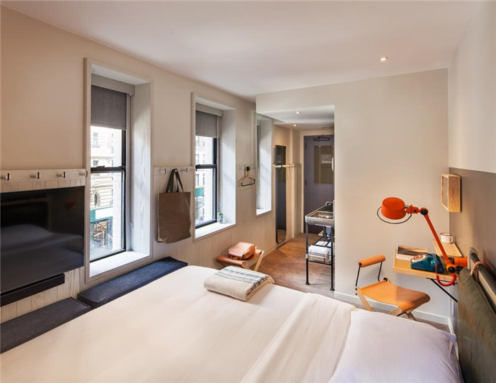 針對(duì)現(xiàn)代年輕旅行者的萬(wàn)豪Moxy時(shí)尚創(chuàng)新型酒店客房設(shè)計(jì)圖