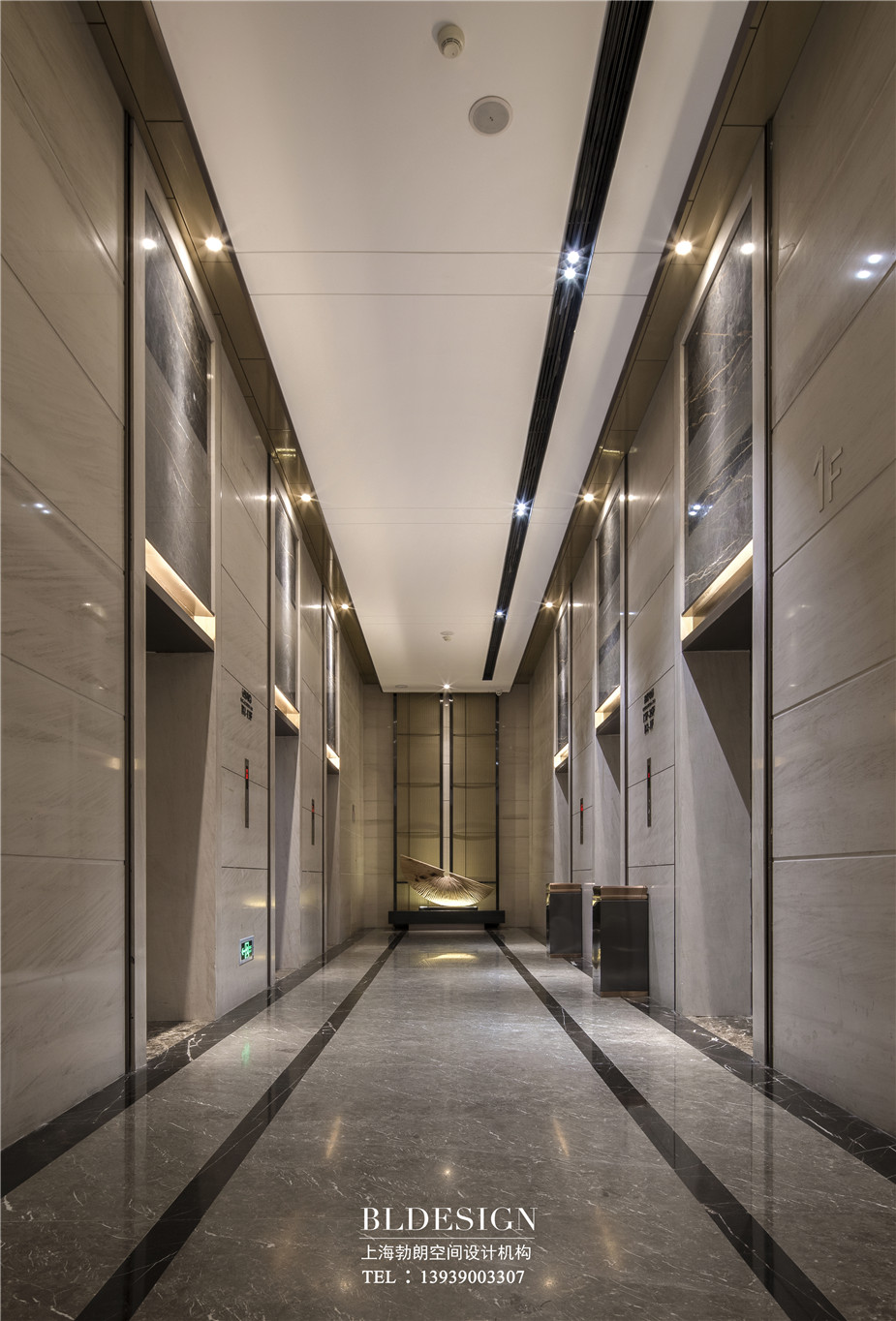 鄭州銘匯文華酒店電梯廳裝修設(shè)計實景圖