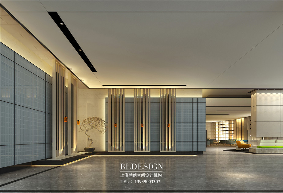 鄭州銘匯文華酒店大堂入口設(shè)計效果圖