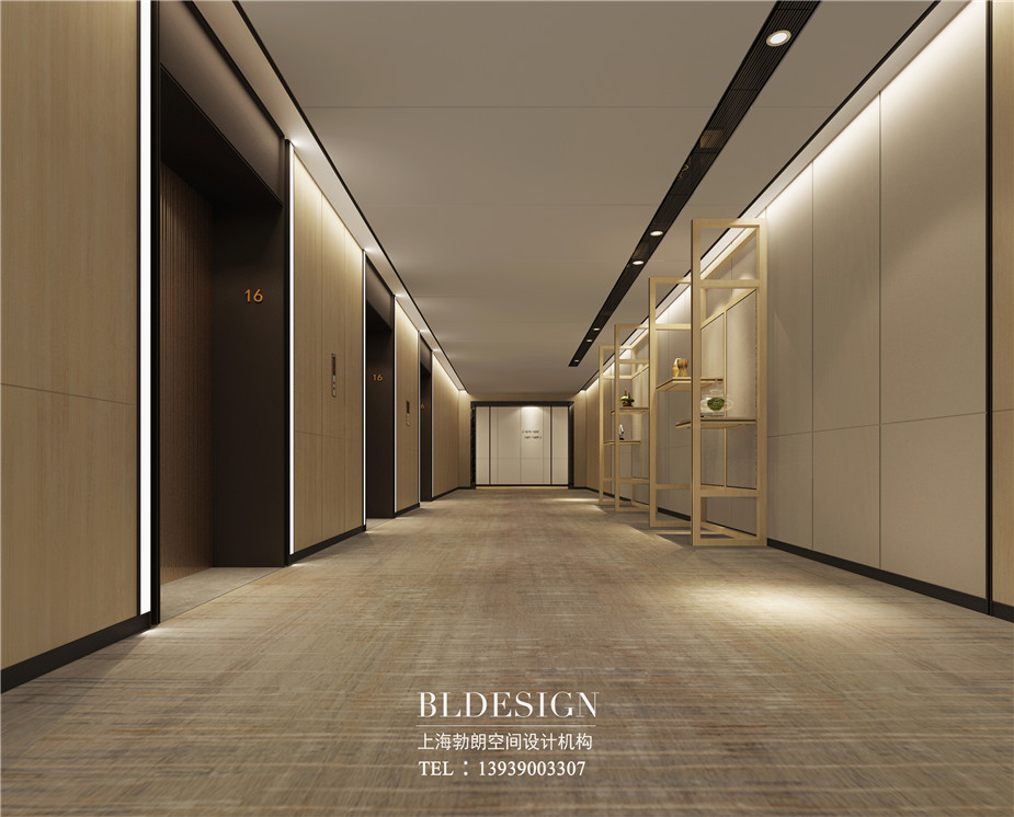 鄭州銘匯文華酒店客房走廊設(shè)計效果圖