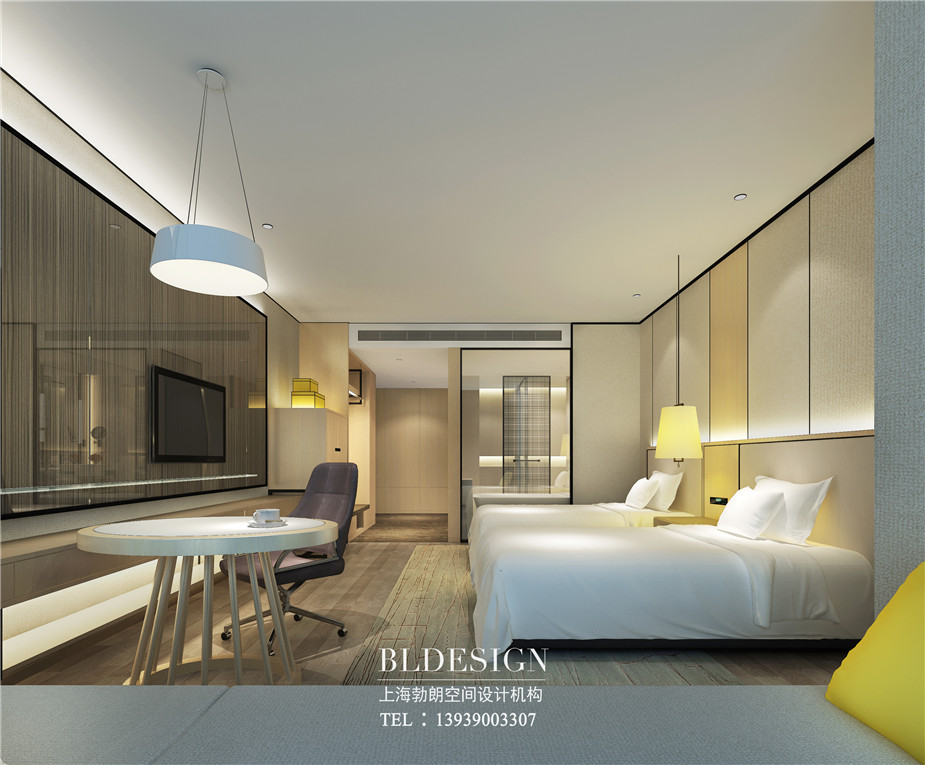鄭州銘匯文華酒店標(biāo)準(zhǔn)客房設(shè)計效果圖