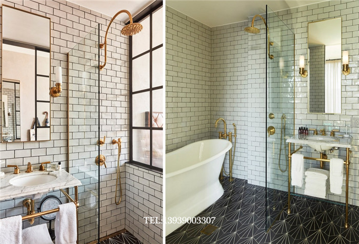 工業(yè)復(fù)古風(fēng)Williamsburg酒店客房衛(wèi)生間設(shè)計(jì)方案