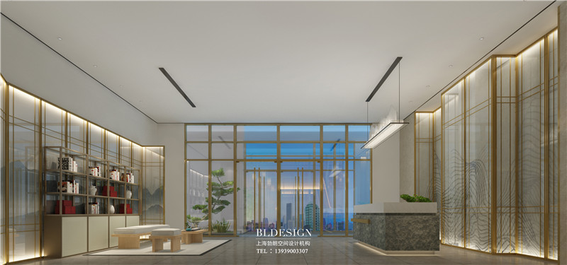 鄭州仟那新中式連鎖精品酒店大廳裝修設(shè)計(jì)方案