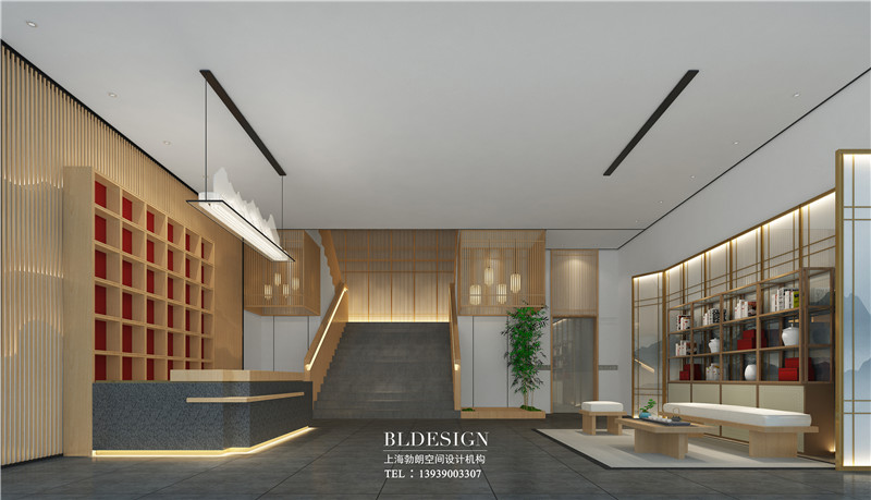 鄭州仟那新中式連鎖精品酒店大廳裝修設(shè)計(jì)方案