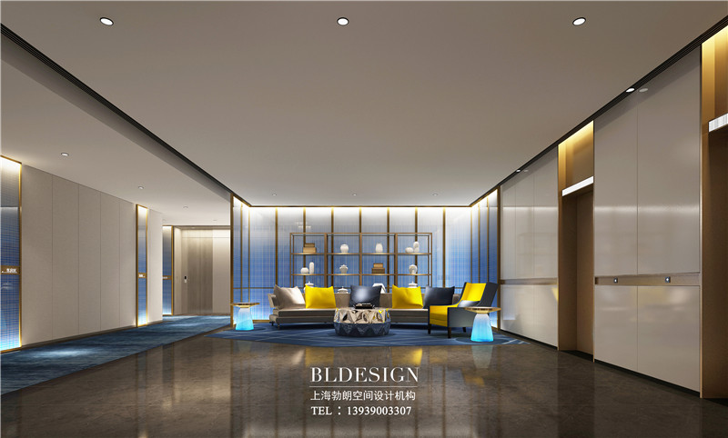 德銀三星級酒店大堂改造裝修案例效果圖