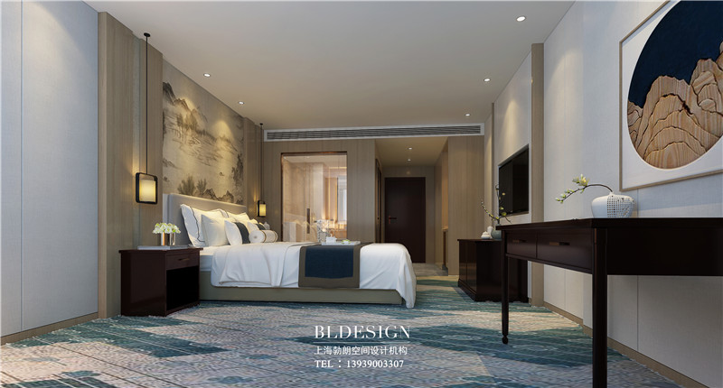 德銀三星級酒店客房改造裝修案例效果圖