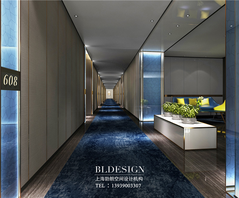 德銀三星級酒店客房層改造裝修案例效果圖