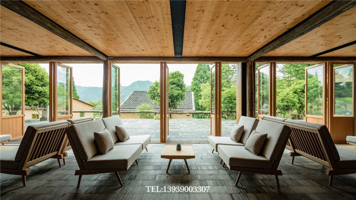 鄭州酒店設(shè)計公司分享杭州大山初里民宿酒店大堂設(shè)計方案