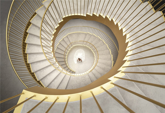 Sedka Novias婚紗店裝修設(shè)計(jì)  旋轉(zhuǎn)樓梯美哭了