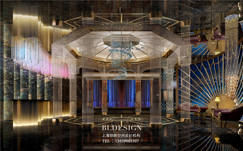 登封中州華鼎高端奢華商務(wù)KTV大廳設(shè)計(jì)效果圖