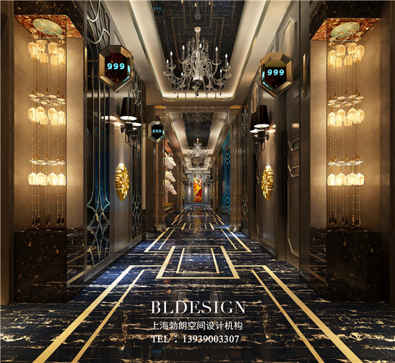 登封中州華鼎高端奢華商務(wù)KTV走廊設(shè)計(jì)效果圖