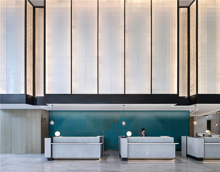 杭州新天地麗笙酒店大廳接待臺設(shè)計方案