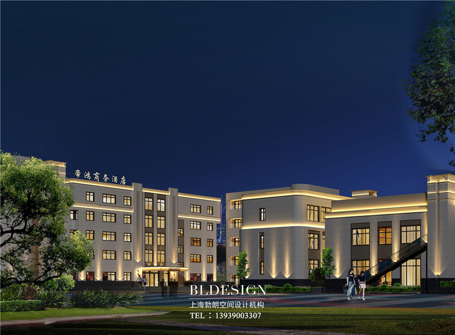 新鄭在水一方洗浴中心建筑外立面設(shè)計(jì)方案效果圖