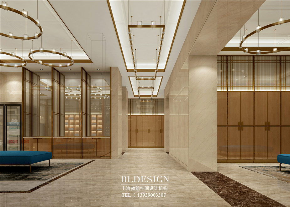 新鄭在水一方洗浴中心換鞋區(qū)設(shè)計(jì)案例效果圖