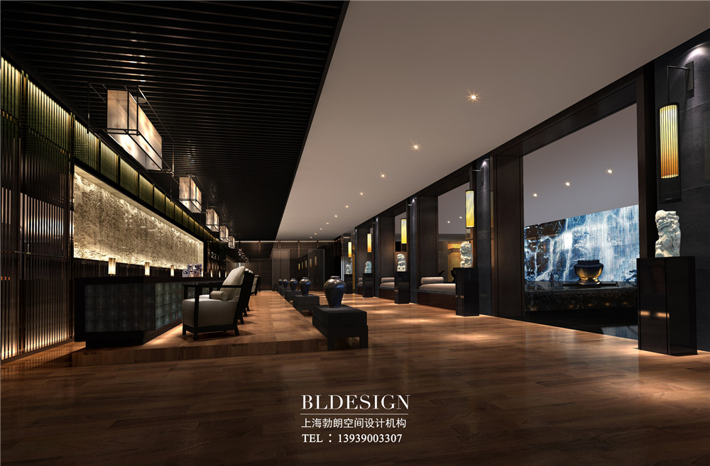 北京曲水蘭亭新中式奢華洗浴度假酒店設(shè)計(jì)案例效果圖