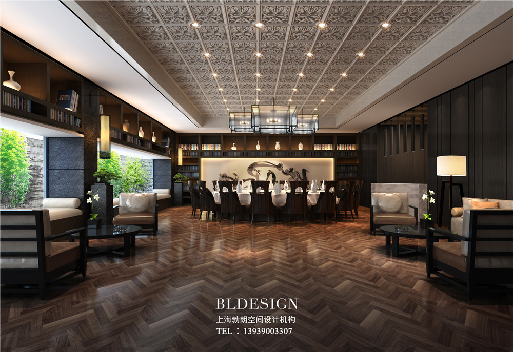 北京曲水蘭亭新中式奢華洗浴度假酒店設(shè)計(jì)案例效果圖