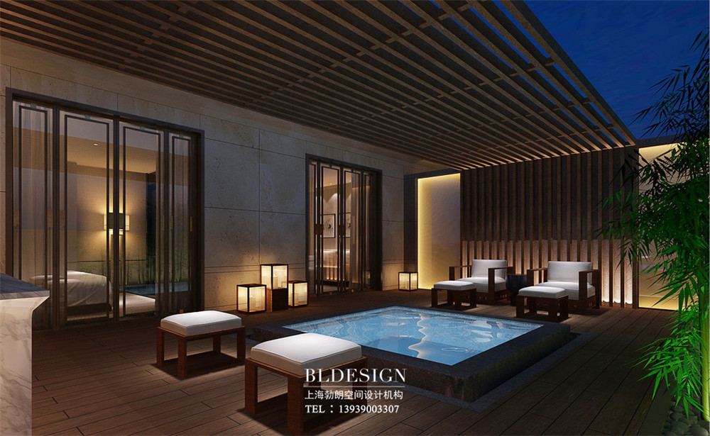 北京曲水蘭亭新中式奢華洗浴度假酒店設(shè)計(jì)案例效果圖