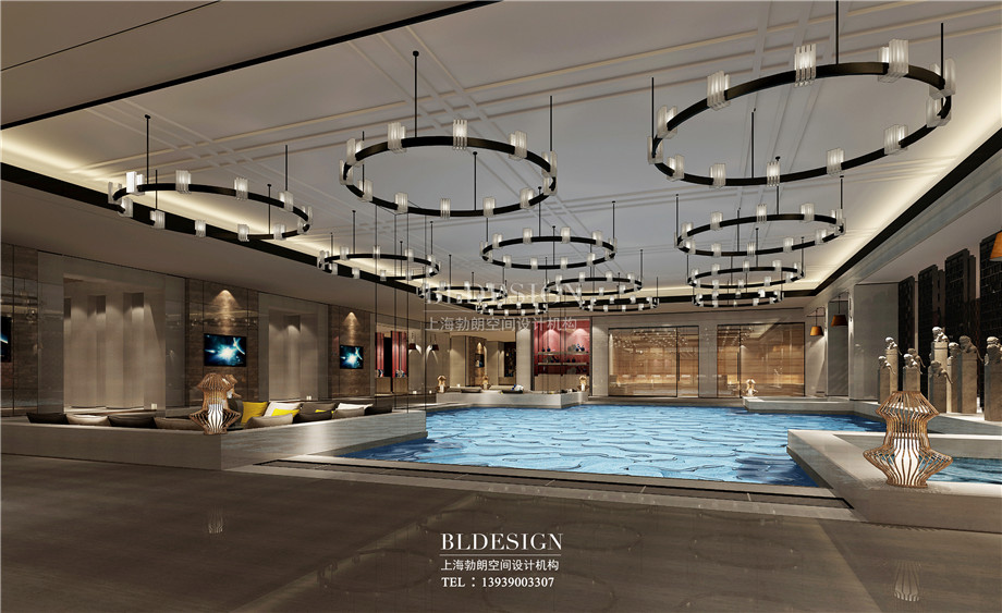 中原健康洗浴假日酒店新中式洗浴設計方案效果圖