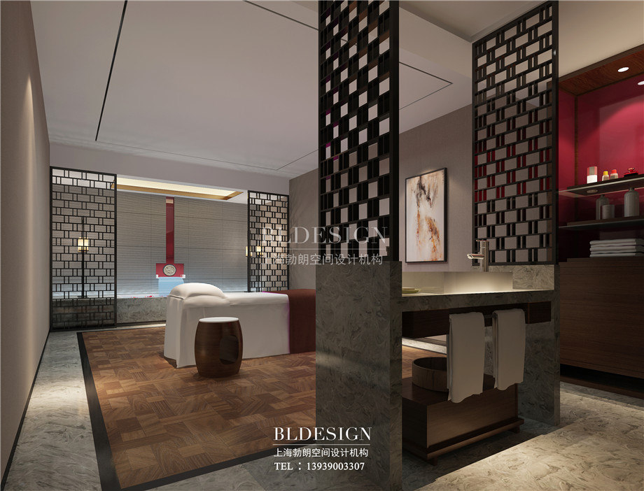 中原健康洗浴假日酒店新中式洗浴設計方案效果圖