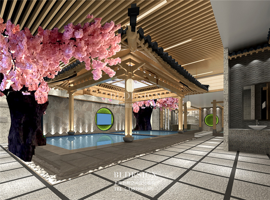 鄭州蘭亭水岸湯泉汗蒸館浴區(qū)設(shè)計方案效果圖