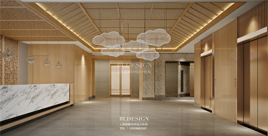 鄭州蘭亭水岸湯泉汗蒸館接待大廳設(shè)計方案效果圖