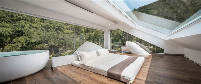 與自然融為一體的超美民宿度假酒店LOFT客房設(shè)計案例