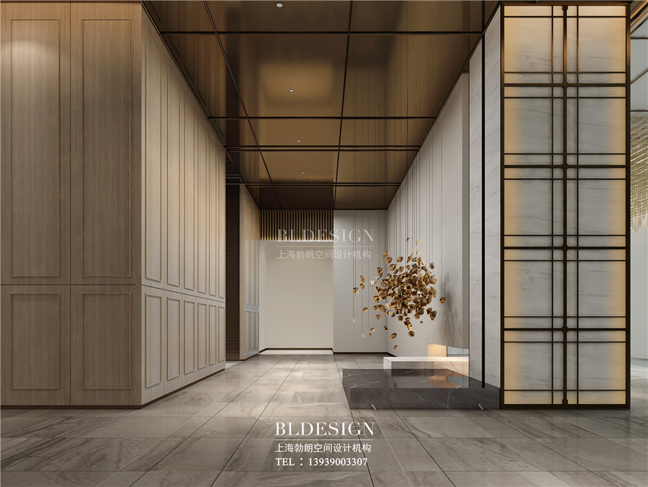 安陽曙光精品酒店電梯廳設(shè)計(jì)案例效果圖