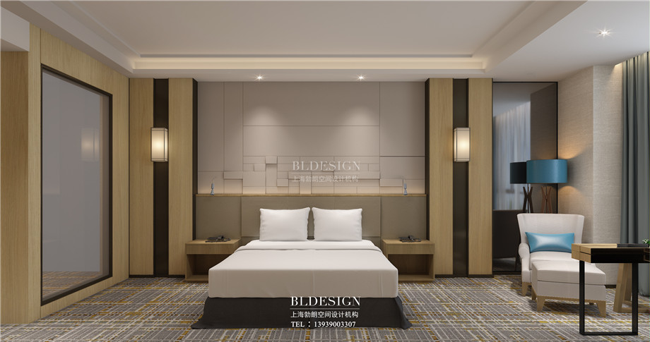 安陽曙光精品酒店大床房設(shè)計(jì)案例效果圖