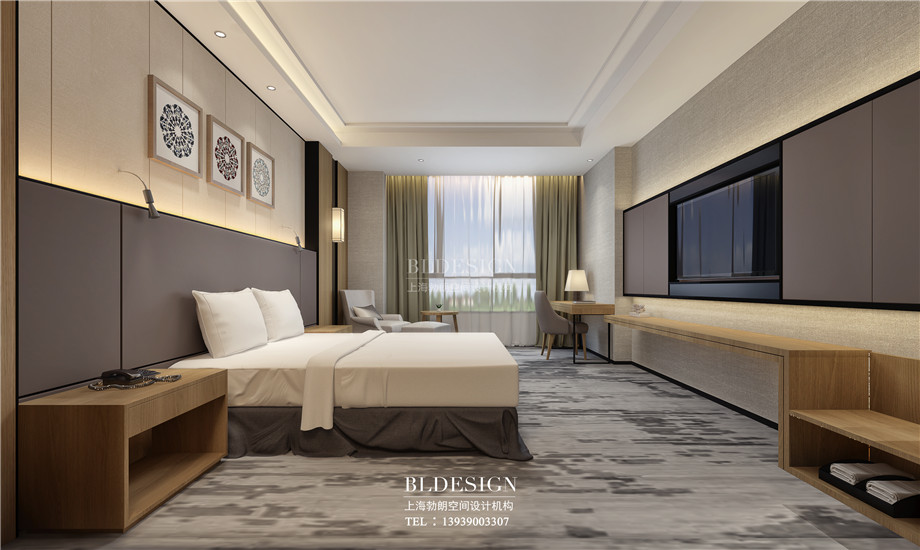 安陽曙光精品酒店大床房設(shè)計(jì)案例效果圖