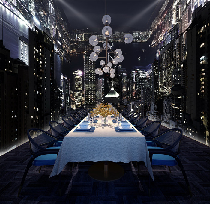 以北京文化為主題的全聚德創(chuàng)意烤鴨店全息投影包房設(shè)計(jì)案例