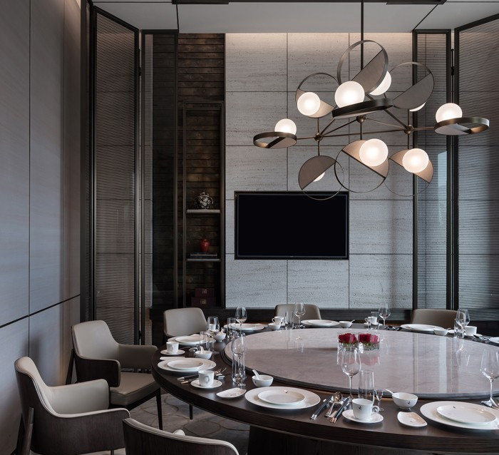 最新中式酒店裝修  西安中晶華邑酒店中餐廳包房設(shè)計方案