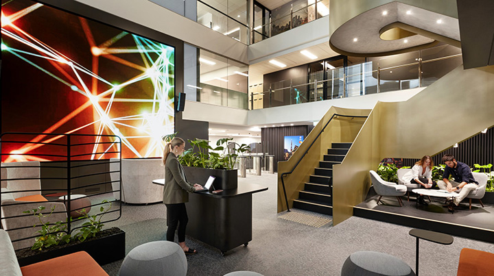 以人為本的萬事達(dá)卡金融中心辦公樓裝修設(shè)計(jì)方案