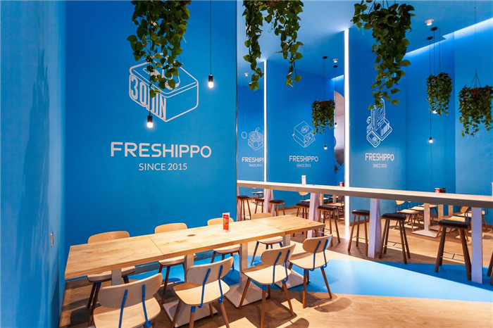 科技感十足的阿里巴巴河馬機器人主題餐廳設計