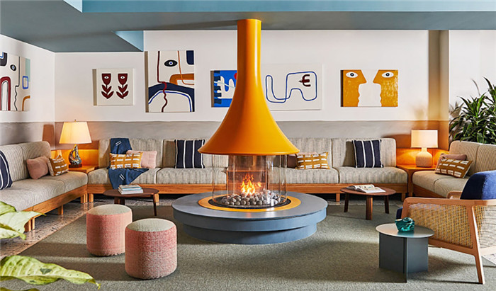 美國The Wayfinder Hotel復(fù)古風酒店翻新改造設(shè)計