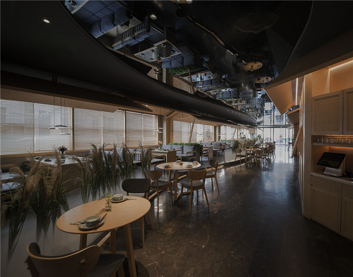 北京岸鄉(xiāng)餐廳設(shè)計   地道湖南菜餐廳的現(xiàn)代風韻