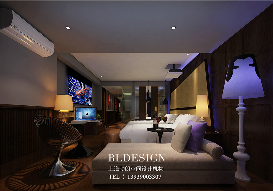 鄭州萊酒店情侶主題客房設(shè)計效果圖