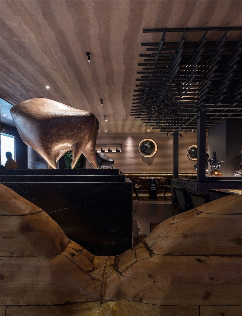 黑牛特色韓式烤肉店裝修設(shè)計(jì)案例