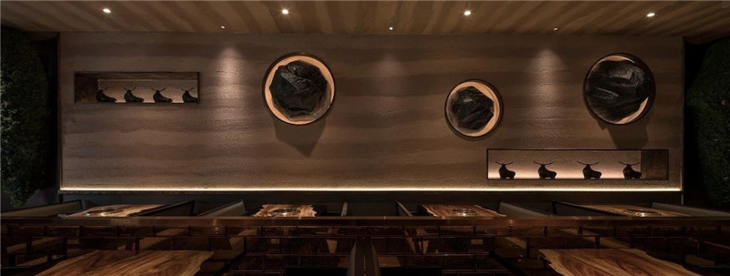 黑牛特色韓式烤肉店裝修設(shè)計(jì)案例