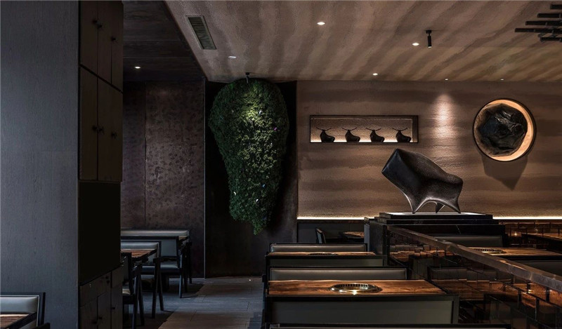 黑牛特色韓式烤肉店裝修設(shè)計(jì)案例