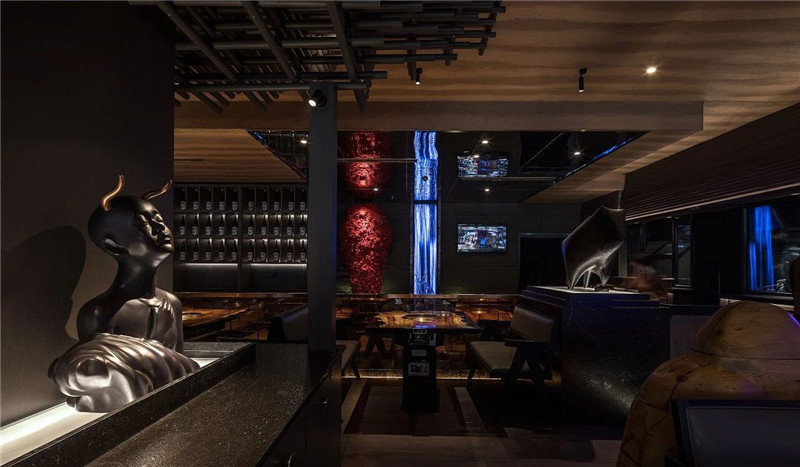 黑牛特色韓式烤肉店裝修設(shè)計(jì)案例
